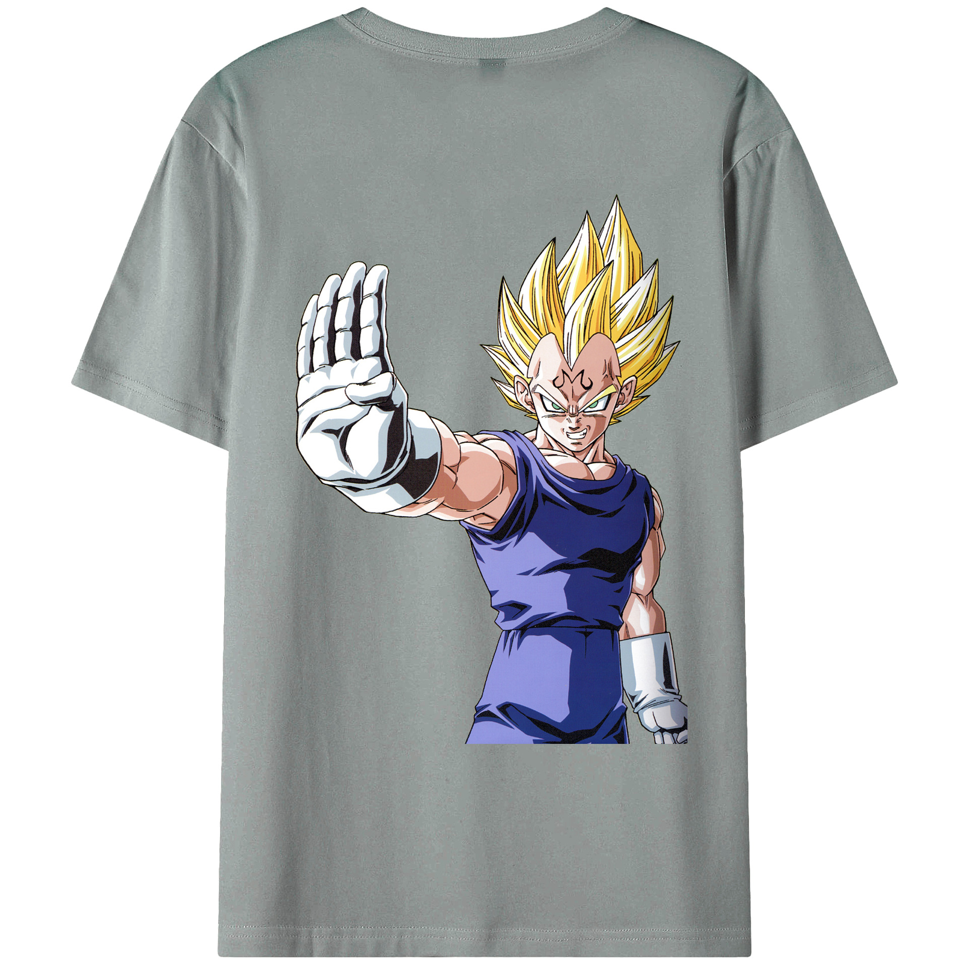 （画像用） ドラゴンボール ベジータ四世（Bejīta Yonsei）DRAGON BALL Vegeta IV 綿100％ メンズ半袖Tシャツ（バックプリント） 通気性